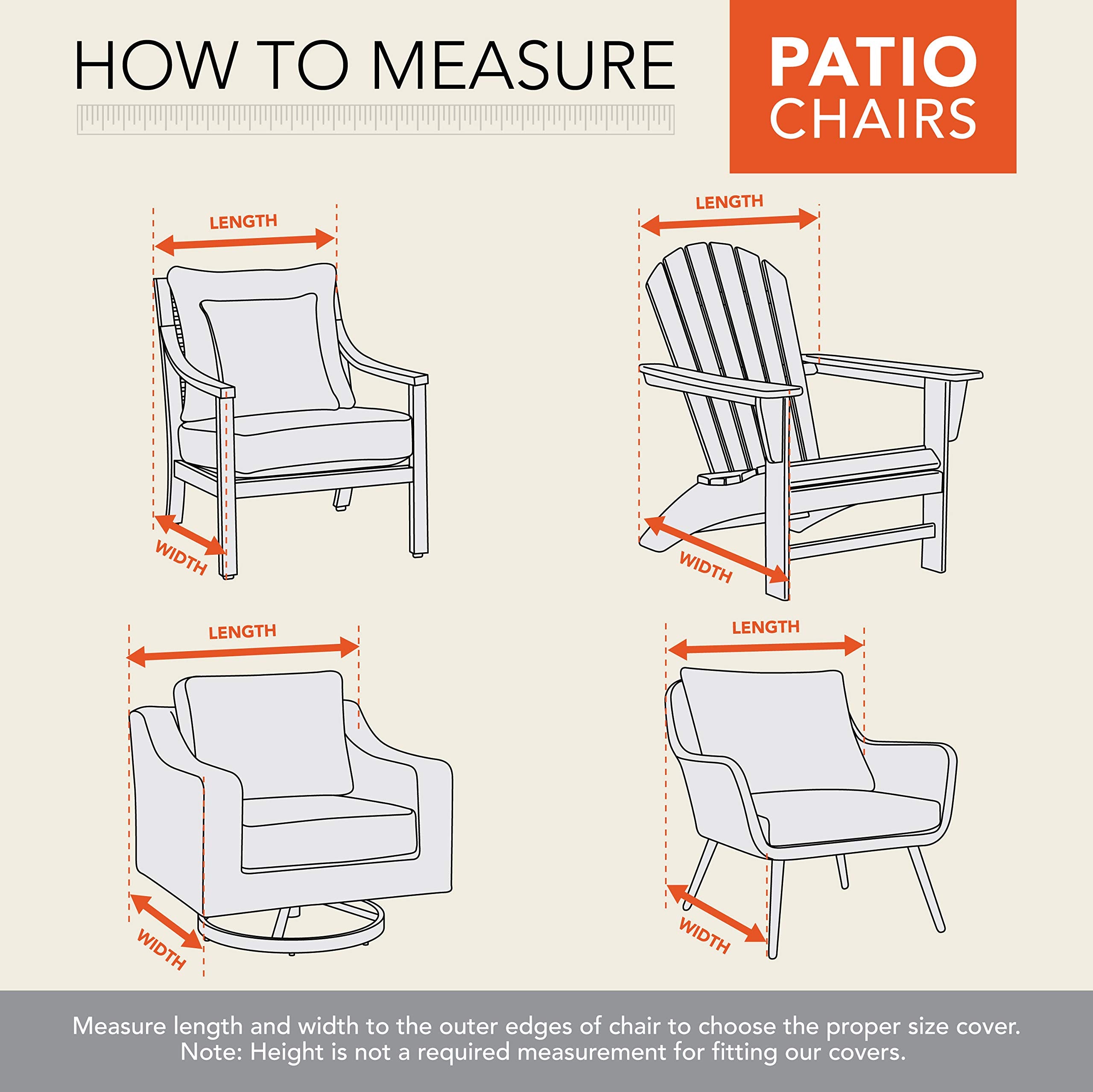 MODERN LEISURE Adirondack Chair Cover beige on chair