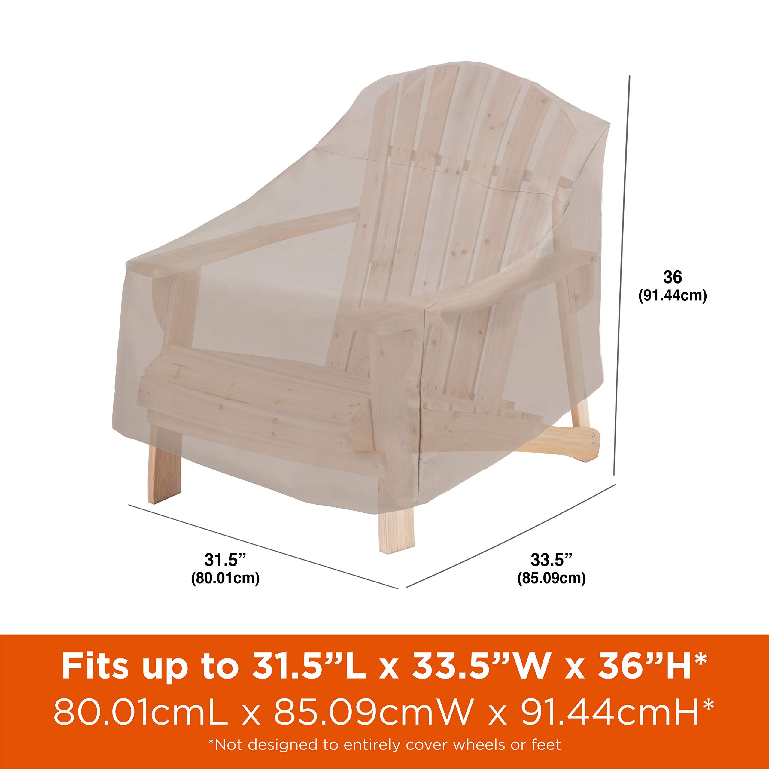 MODERN LEISURE Adirondack Chair Cover beige side view