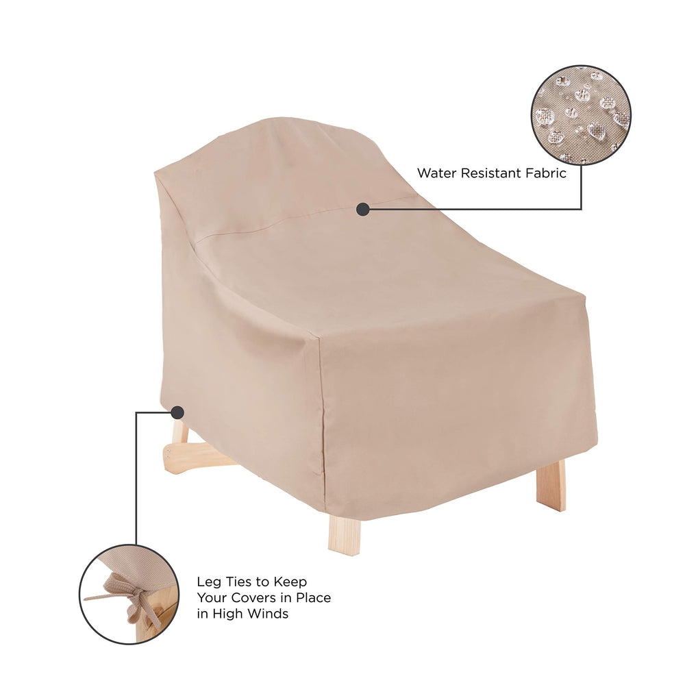 MODERN LEISURE Adirondack Chair Cover beige with leg ties