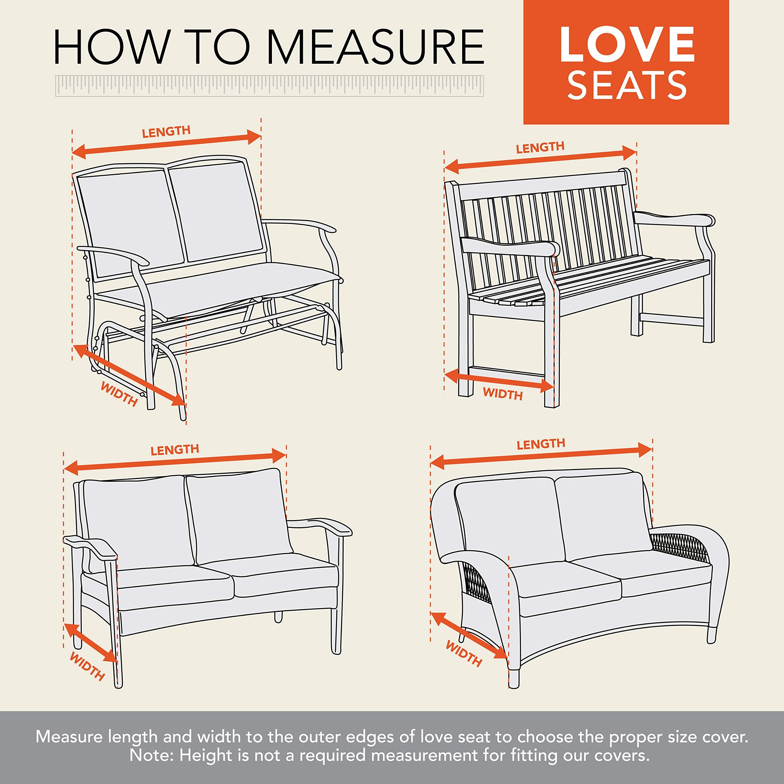 MODERN LEISURE Chalet Patio Loveseat Cover close-up of fabric