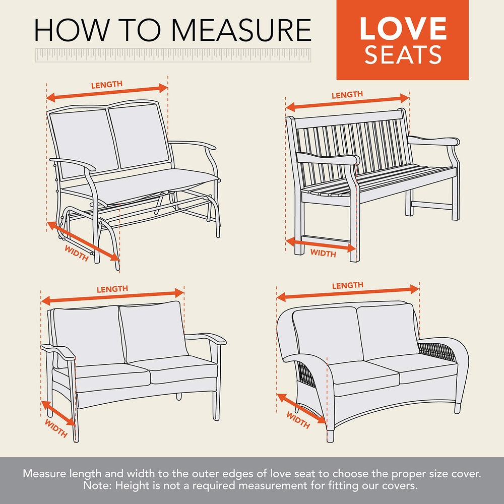 MODERN LEISURE Chalet Patio Loveseat Cover close-up of fabric