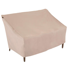 MODERN LEISURE Chalet Patio Loveseat Cover front view in beige