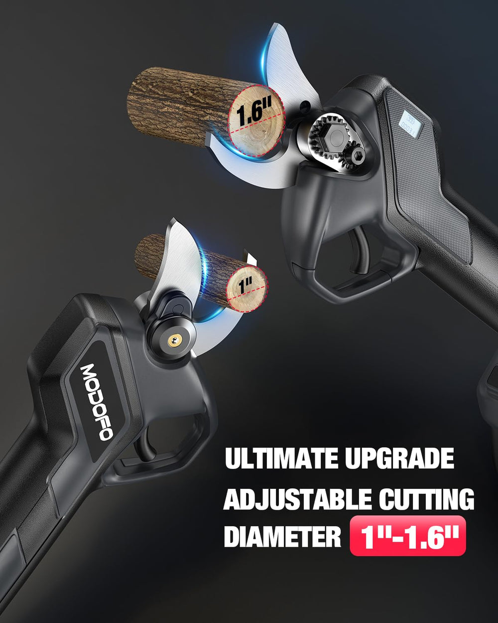 MODOFO Electric Pruning Shears battery and charger
