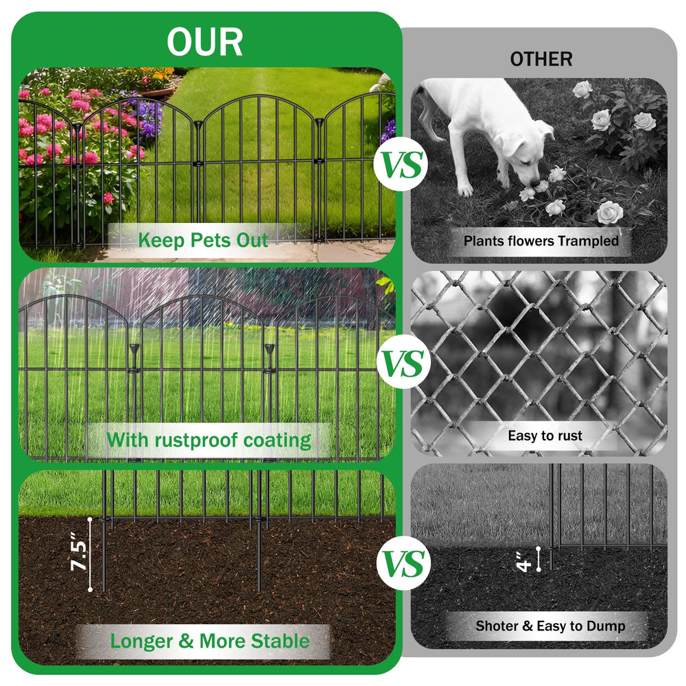 Modular design of JUNYAO garden fence panels, showcasing flexibility