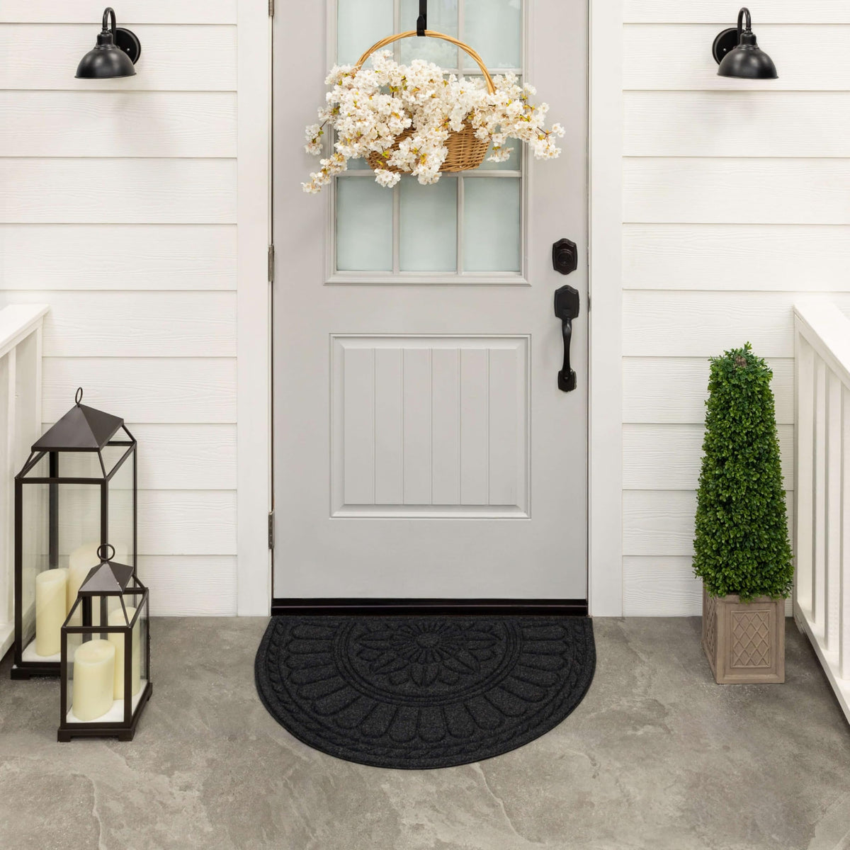 Mohawk Home Entryway Door Mat 2' x 3' front view, ebony color