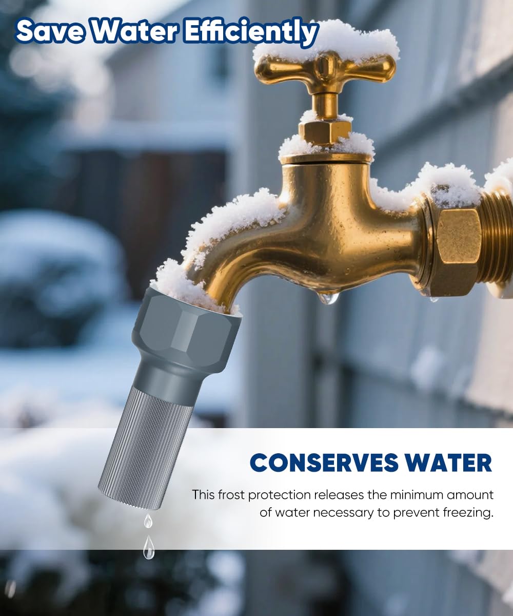 Mokeyder faucet valve showing drip feature for freeze prevention