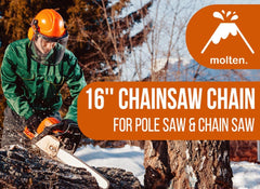 Molten 16 Inch Chainsaw Chain in packaging