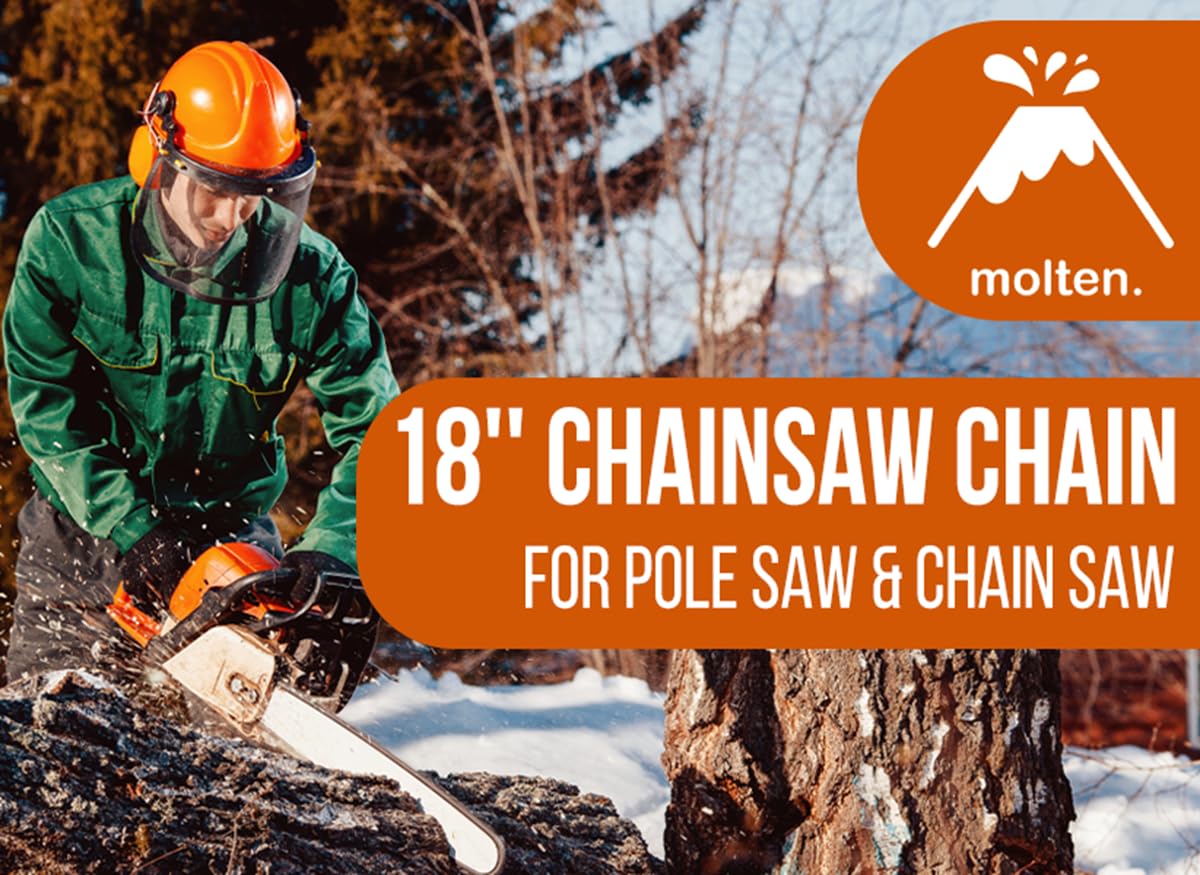 Molten 18 Inch Chainsaw Chain 2 Pack with EGO CS1800 compatibility