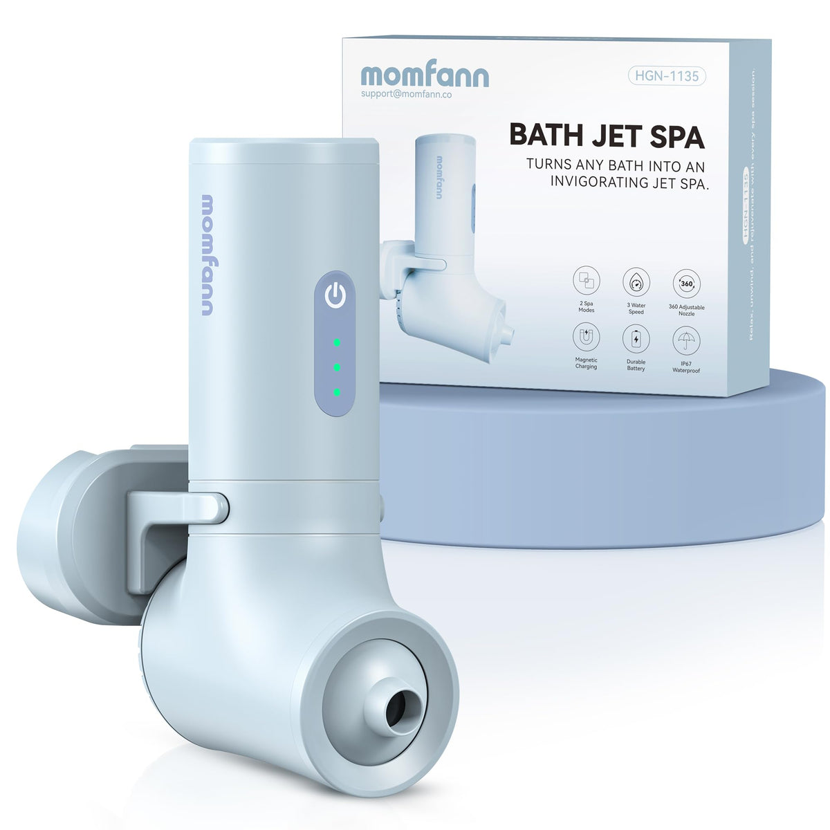 MOMFANN Bath Jets for Tub in baby blue colour, front view