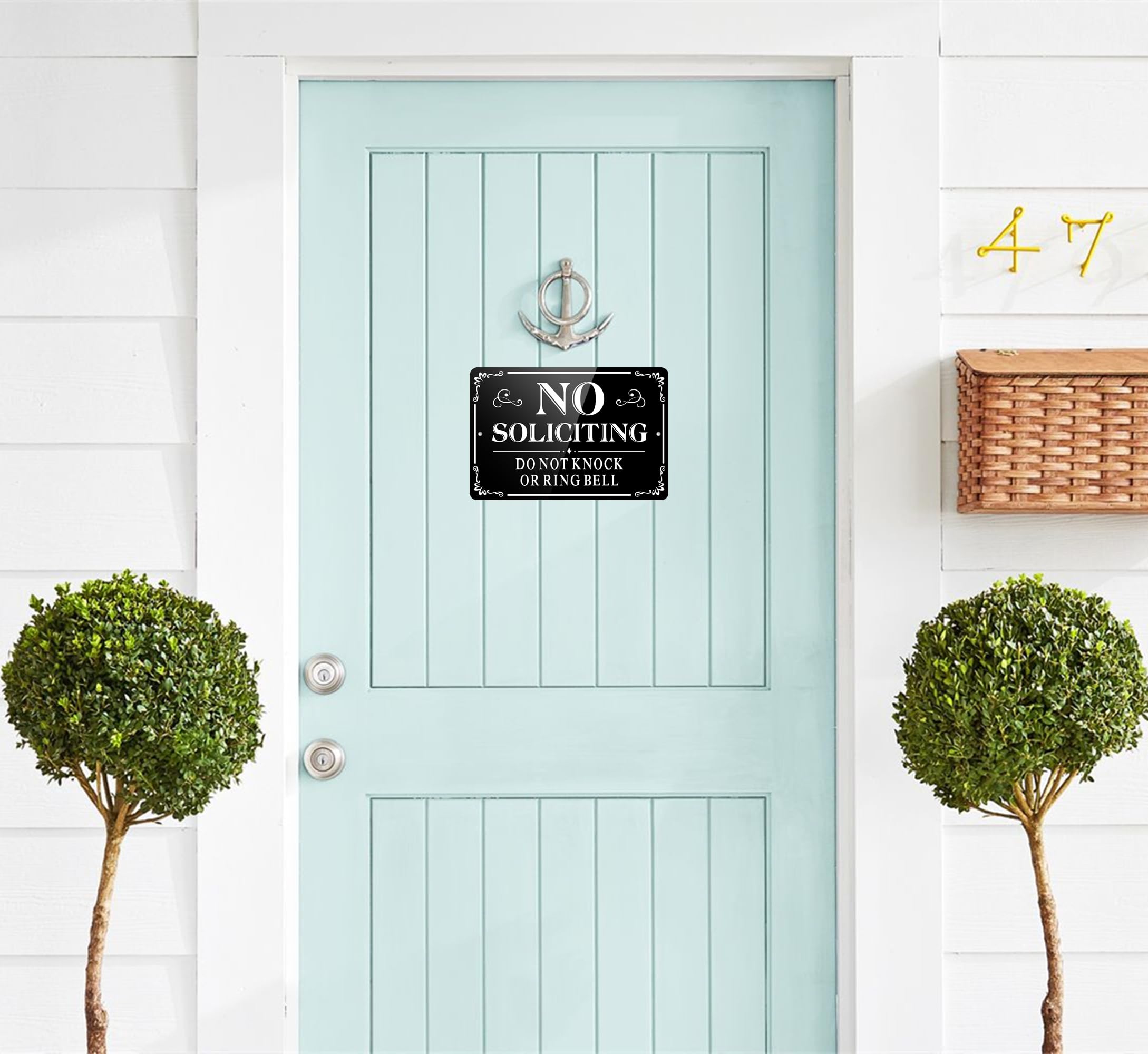 MongFun No Soliciting Sign pack of two, showing both signs