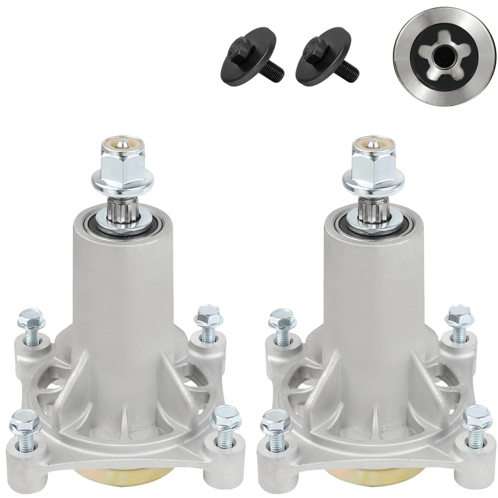MONKEMON 2 Pack Mower Spindle Assembly front view with components