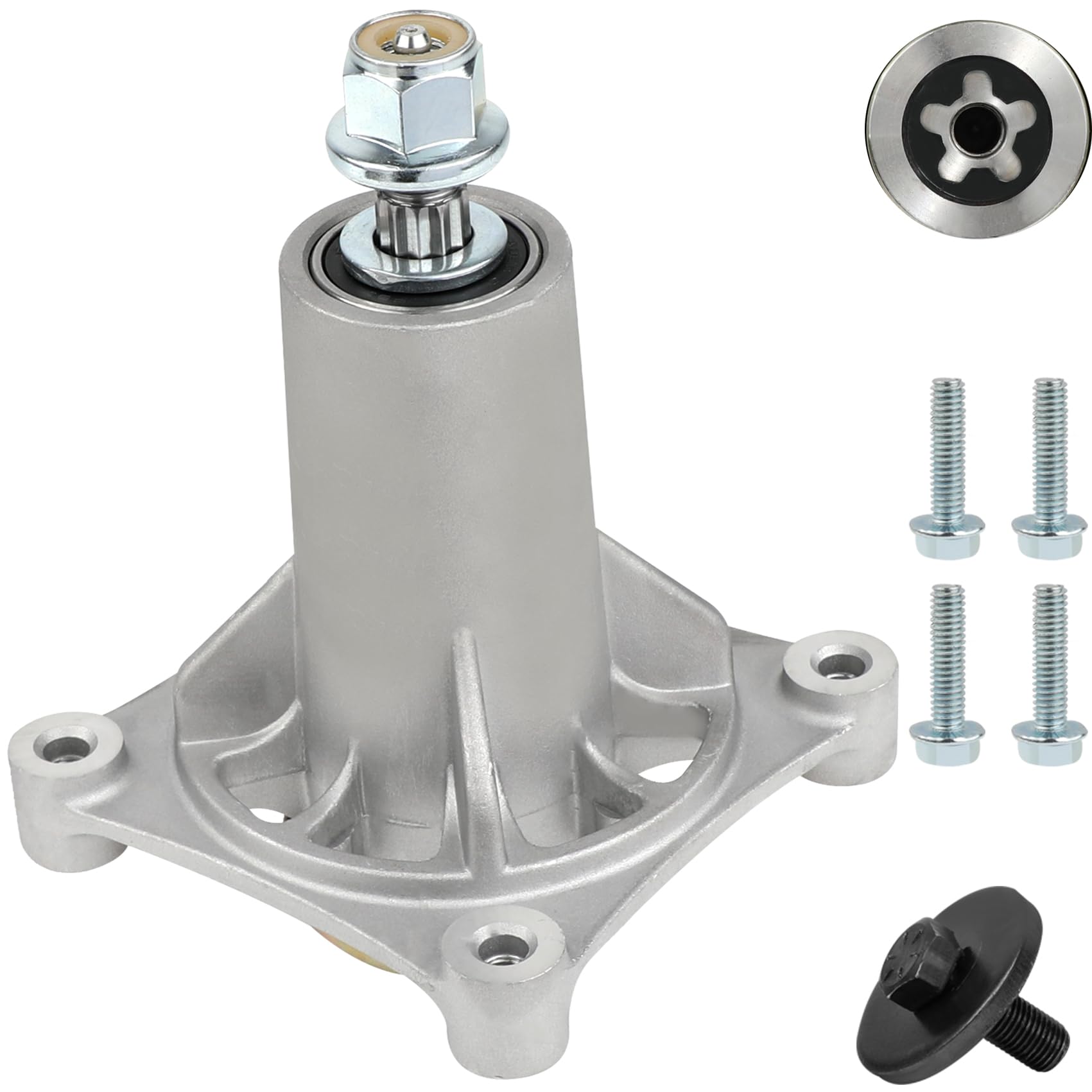 MONKEMON Mower Spindle 187292 front view with components