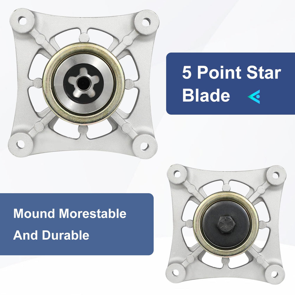 MONKEMON Mower Spindle Assembly back view with mounting holes