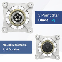 MONKEMON Mower Spindle Assembly back view with mounting holes