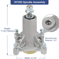 MONKEMON Mower Spindle Assembly showing included blade bolts and washers