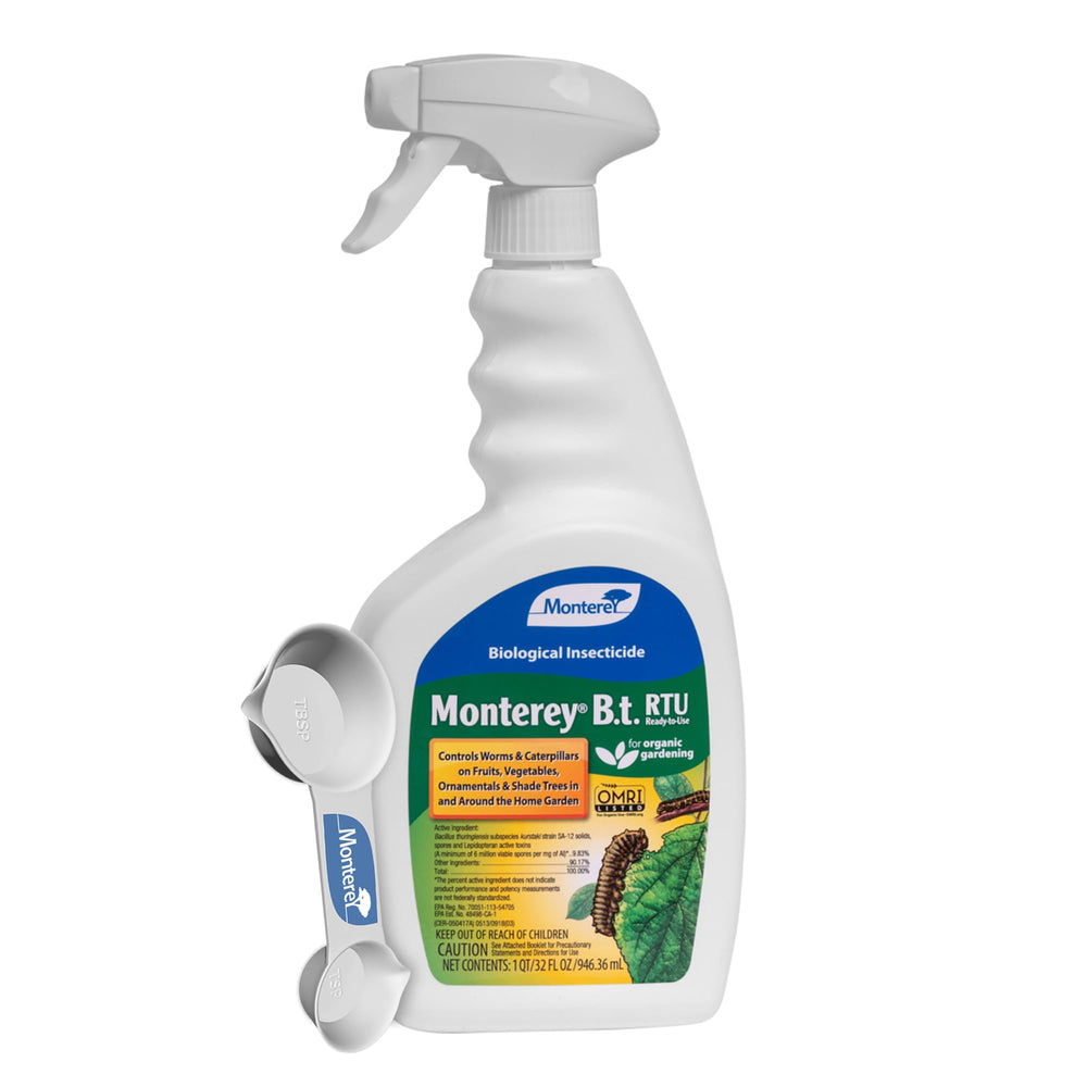 Monterey B.t. Organic Caterpillar Killer Spray 32 oz front view with label