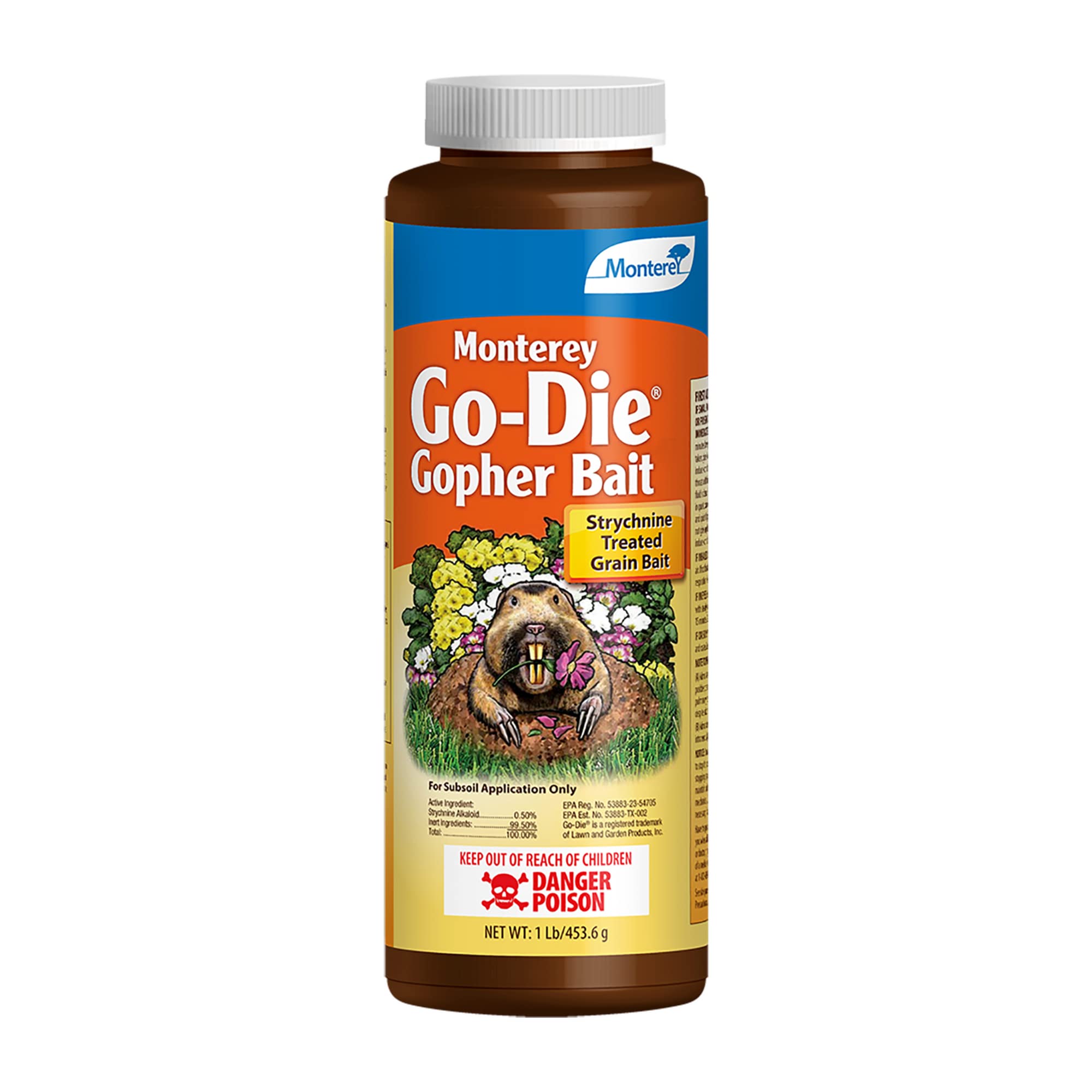 Monterey Go-DIE Gopher Bait packaging front view