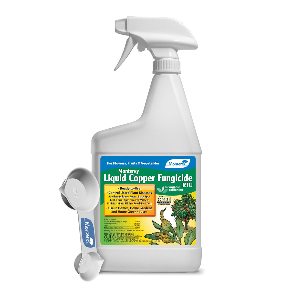 Monterey Liquid Copper Fungicide Spray 32 oz with trigger sprayer