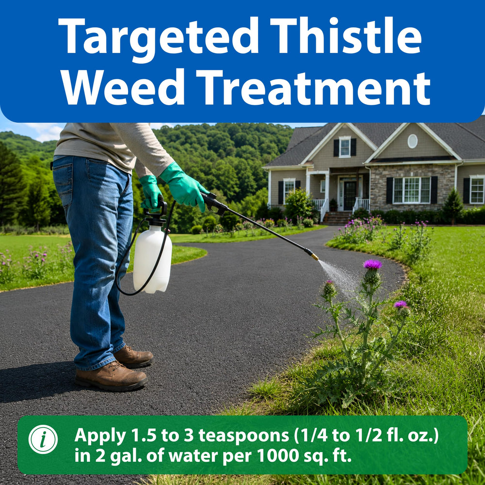 Monterey Thistledown Weed Killer Concentrate 8 oz back view