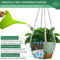 montresor 10 inch hanging planter with flexible hanger options