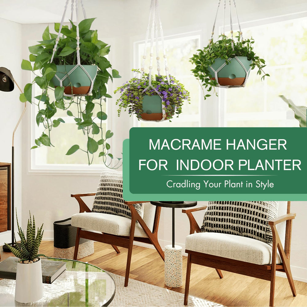 montresor 10 inch self-watering hanging planter side view