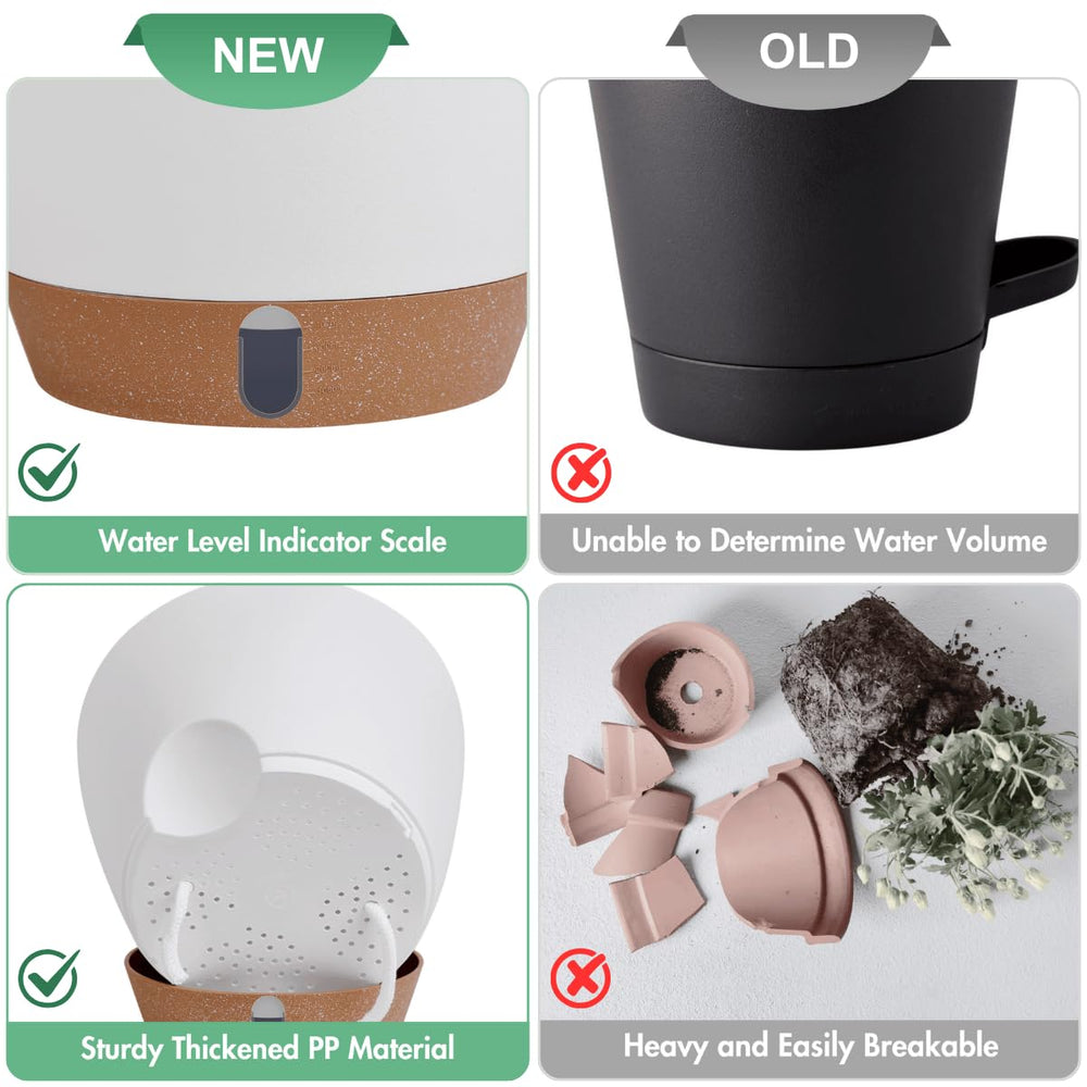 Montresor 10 inch self watering planter in a modern home setting