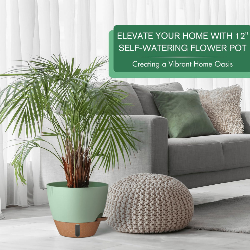 Montresor 10 Inch Self-Watering Pot in Green