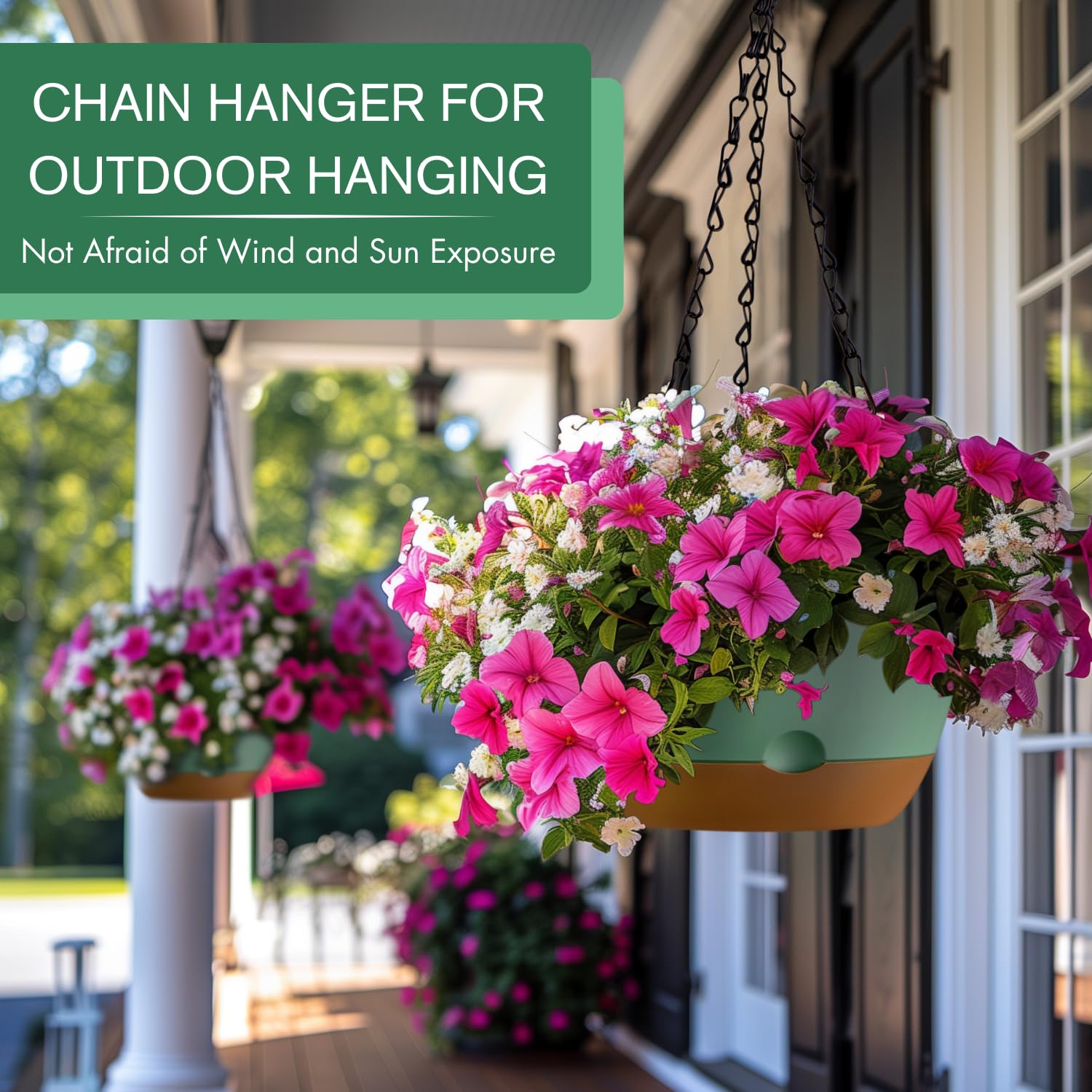 montresor hanging planters with S-shaped hooks
