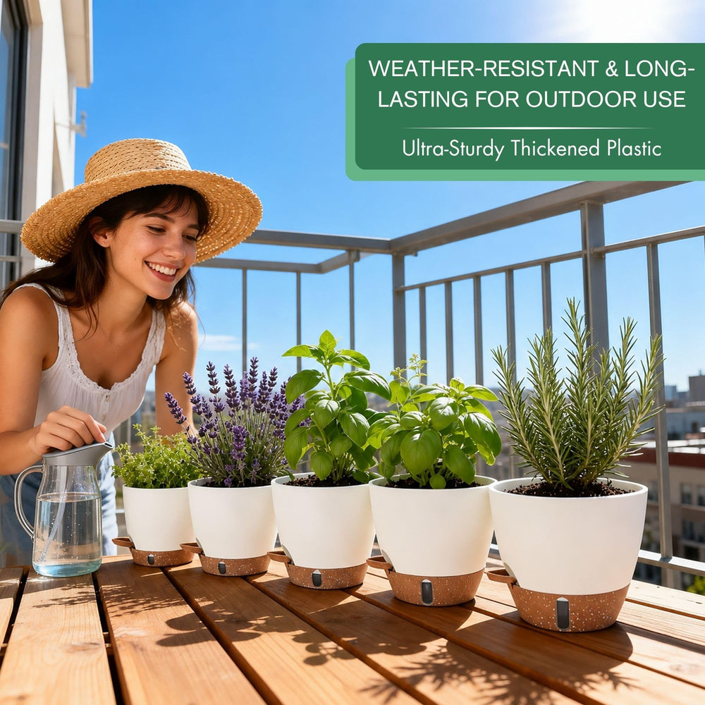 Montresor planter with detachable saucer tray