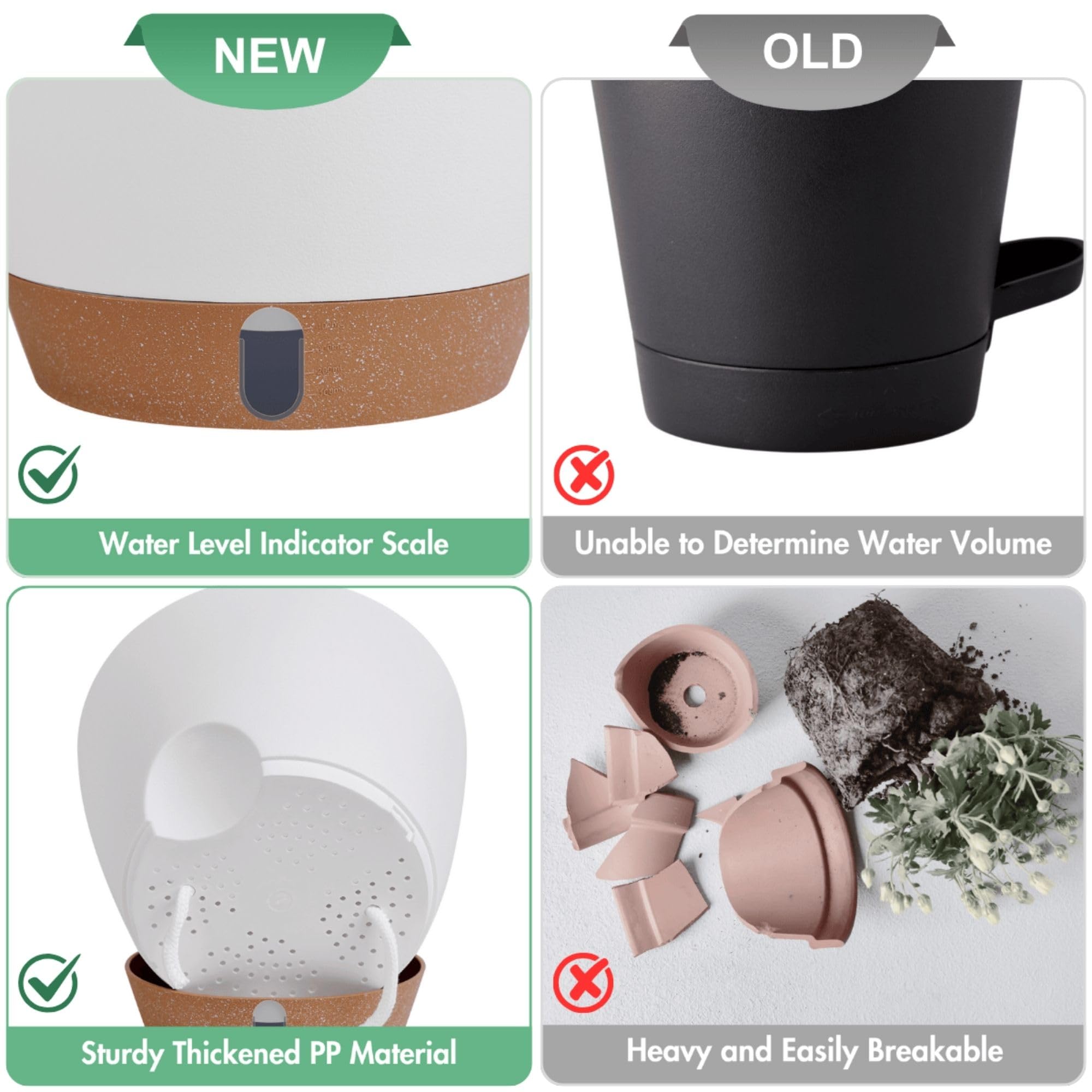 Montresor self-watering pot in a stylish garden setting