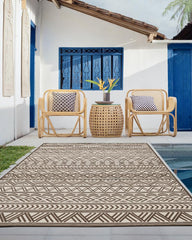 MontVoo Outdoor Rug 6x9 ft in outdoor patio setting