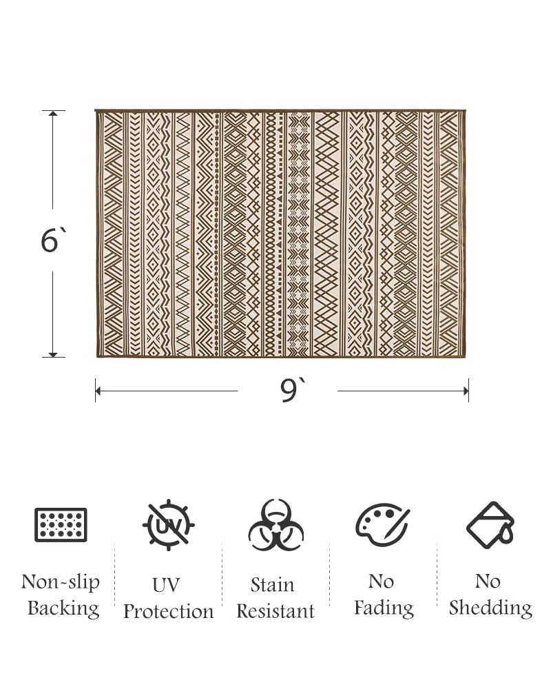 MontVoo Outdoor Rug 6x9 ft packed for delivery
