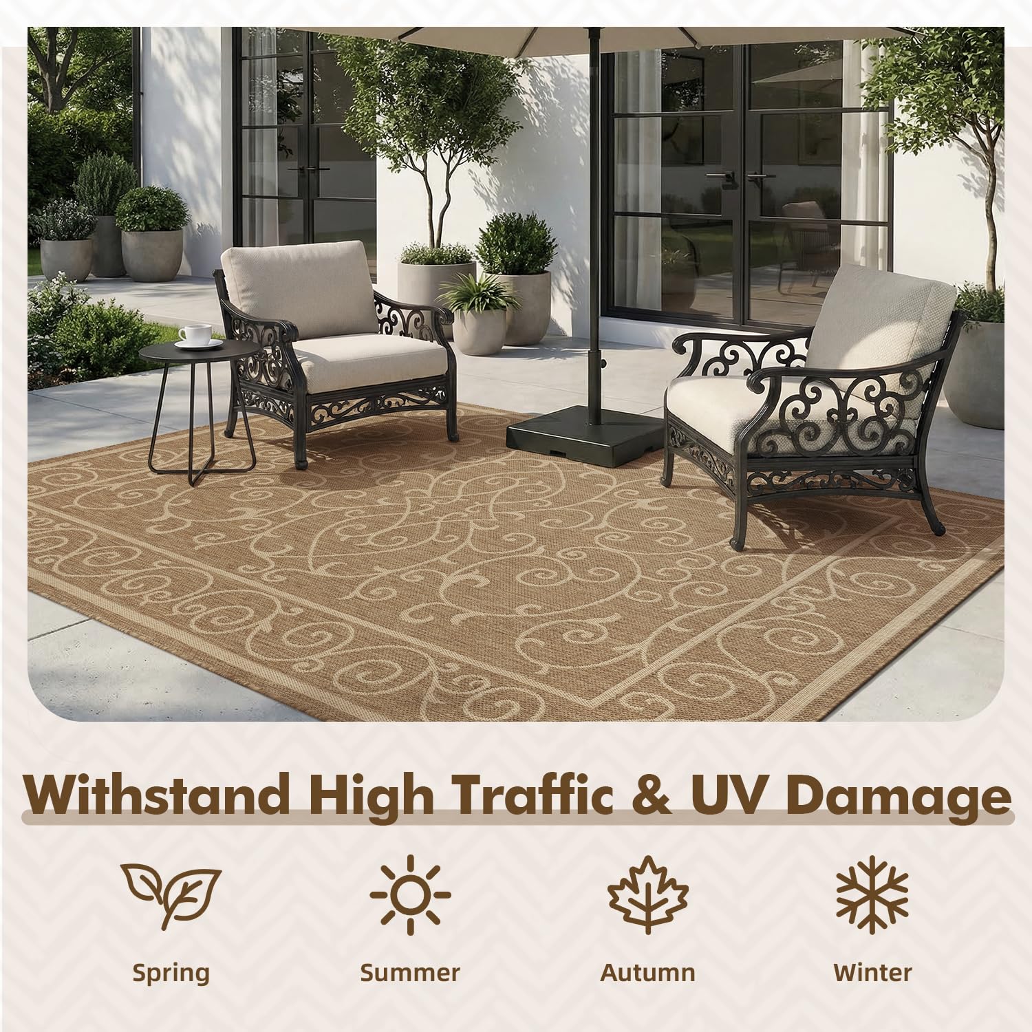 MontVoo Outdoor Rug 6x9 ft side view