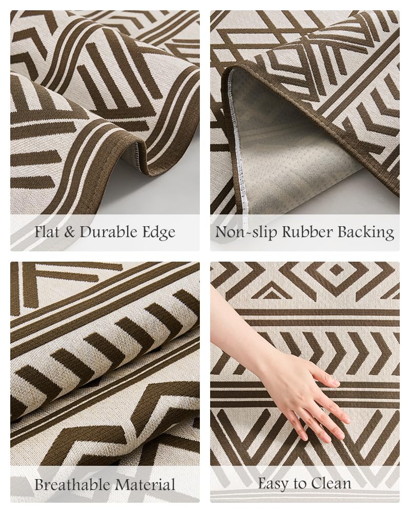 MontVoo Outdoor Rug 6x9 ft styled on balcony