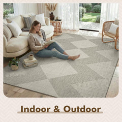 MontVoo Outdoor Rug 6x9 rolled up for easy storage