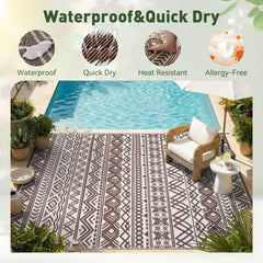 MontVoo Outdoor Rug 8x10 close-up of texture