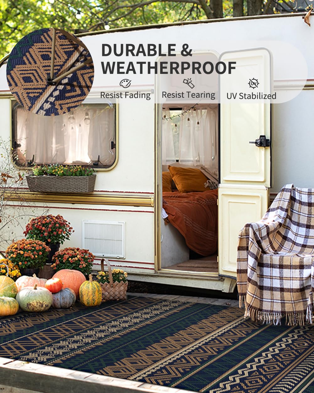 MontVoo Outdoor Rug 8x10 featuring eco-friendly materials