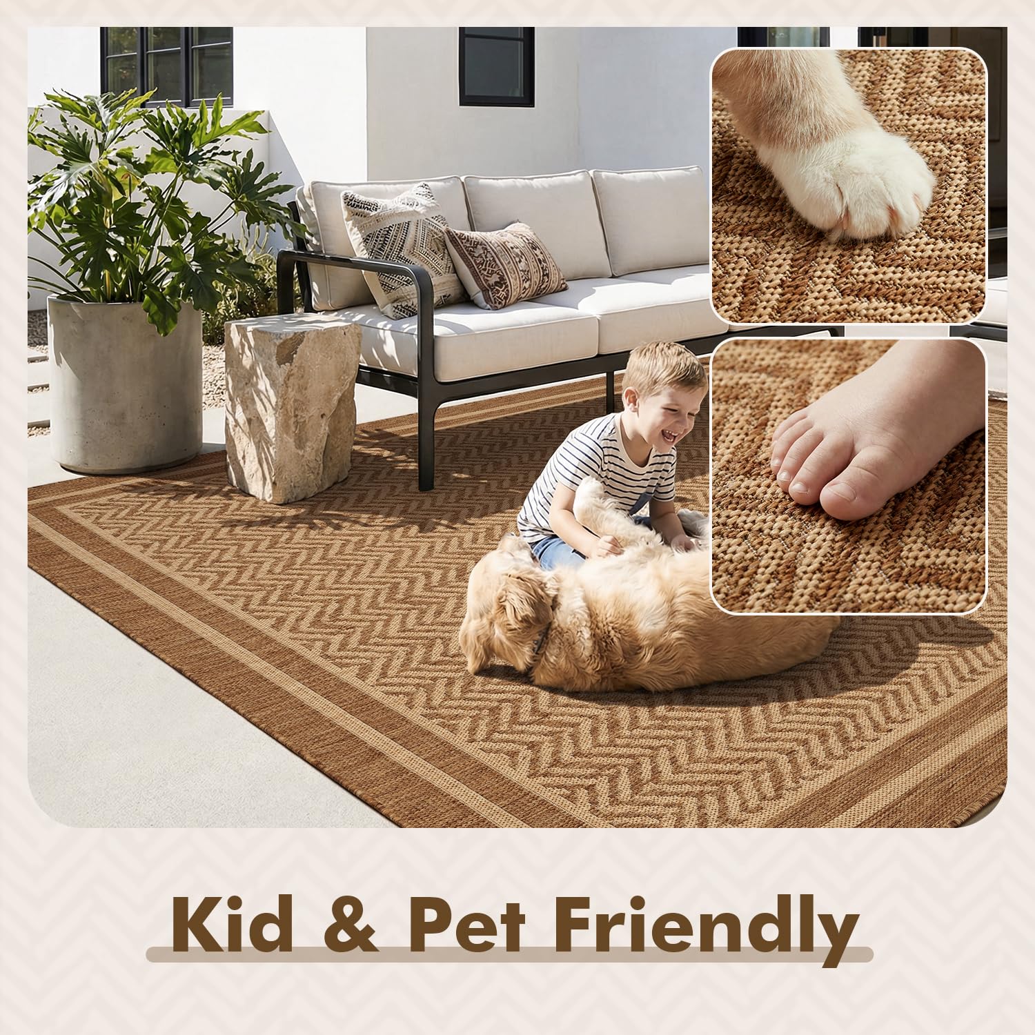 MontVoo Outdoor Rug featuring boho geometric patterns