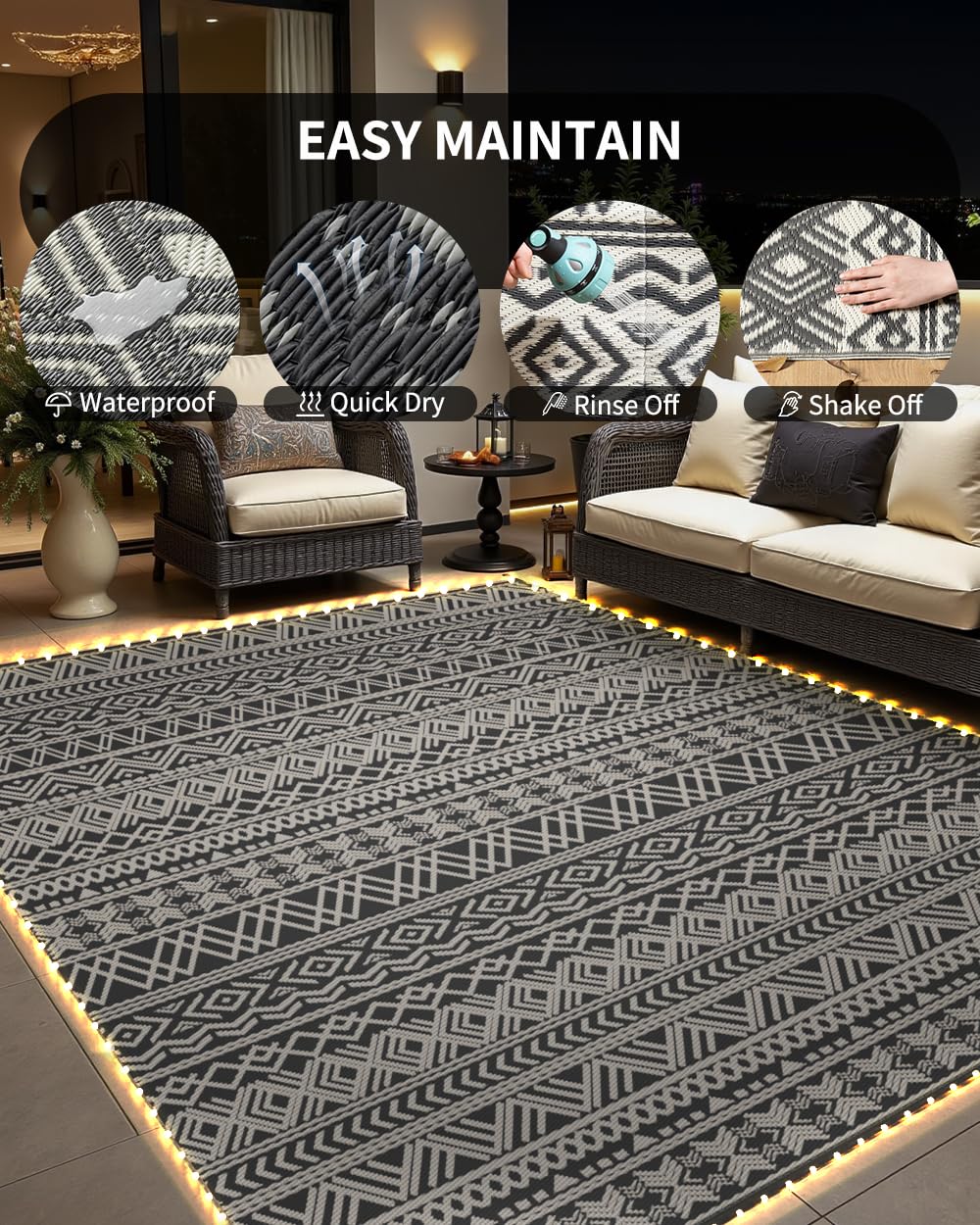 MontVoo Outdoor Rug packaging details