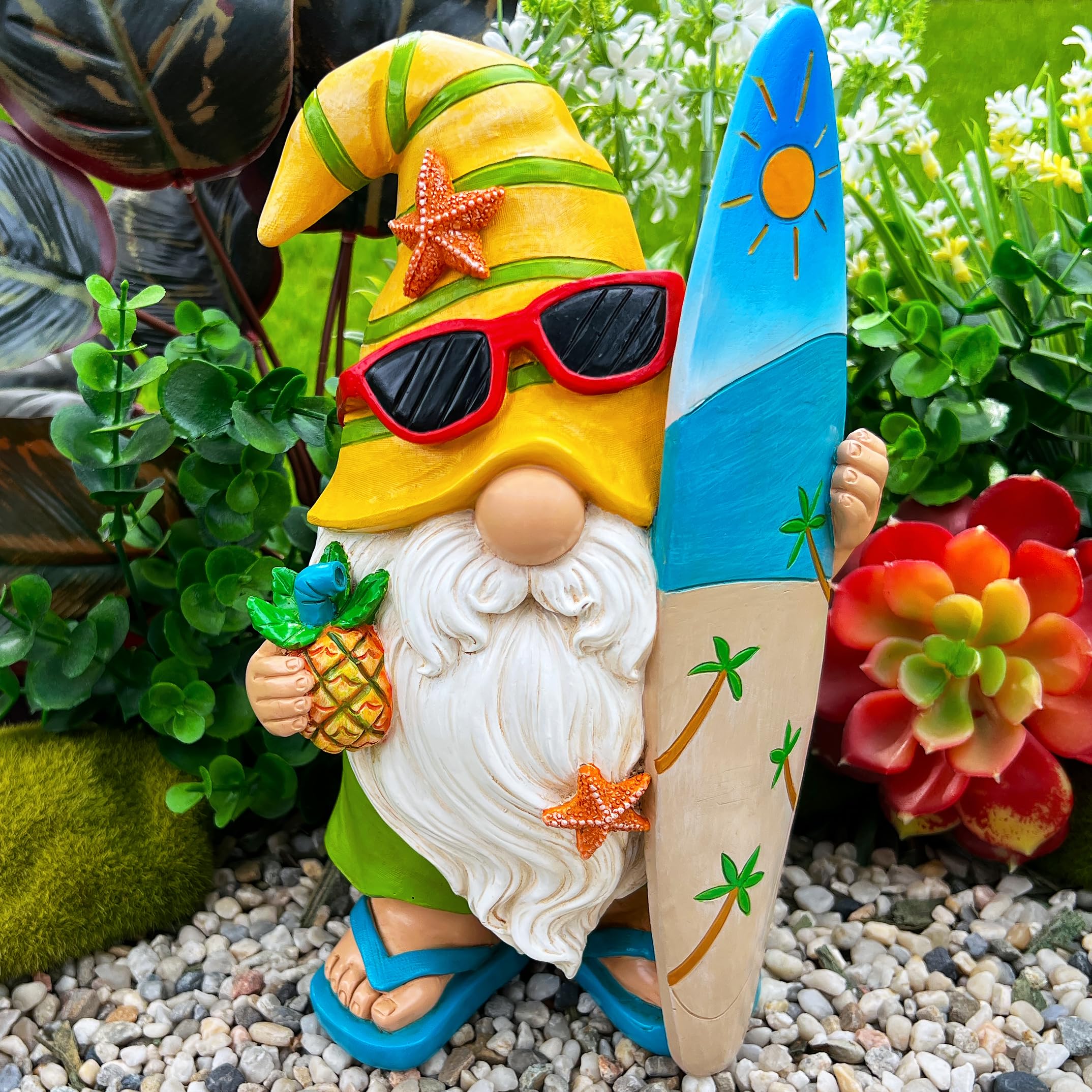 Mood Lab Surfer Gnome figurine inside a house decor