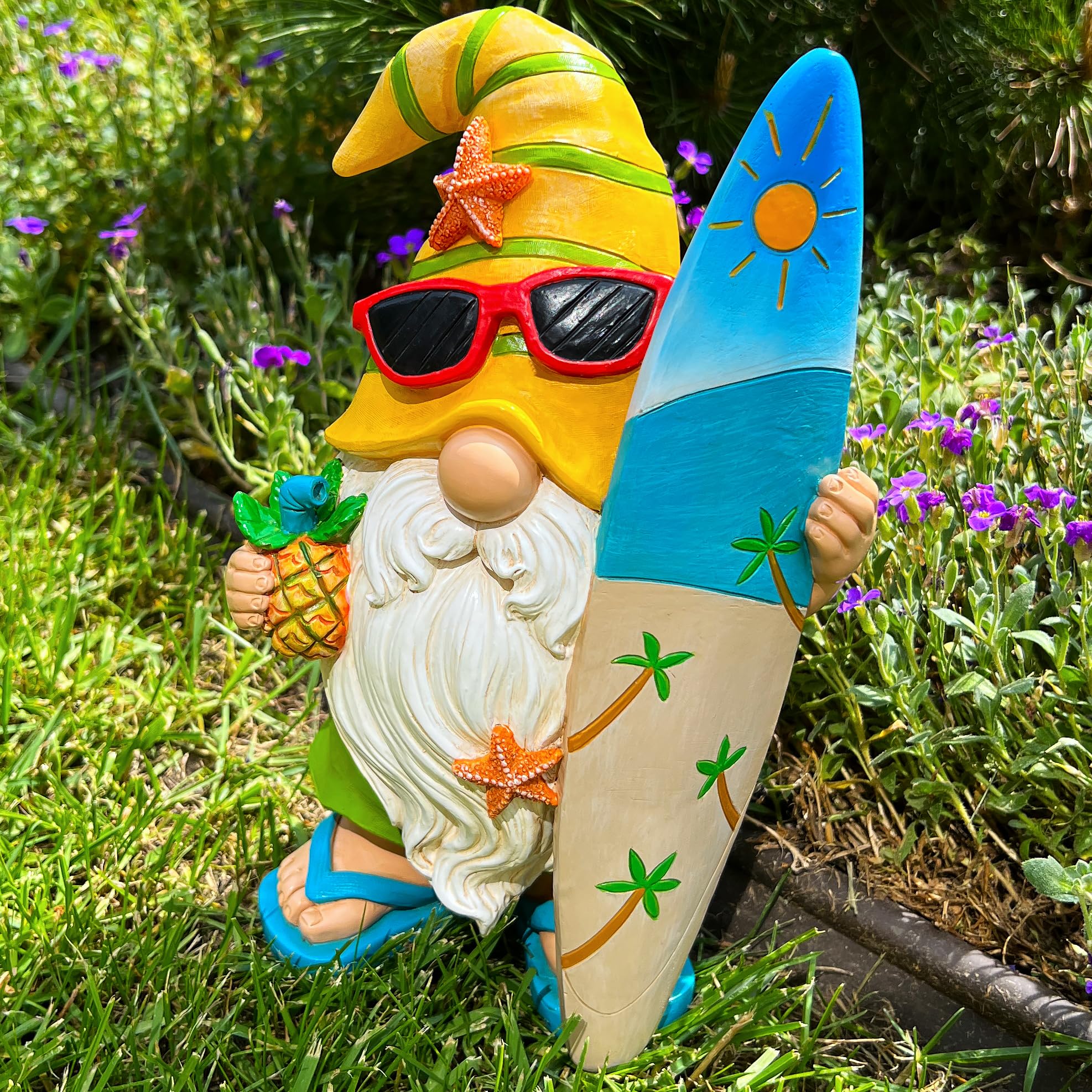 Mood Lab Surfer Gnome figurine packed in styrofoam
