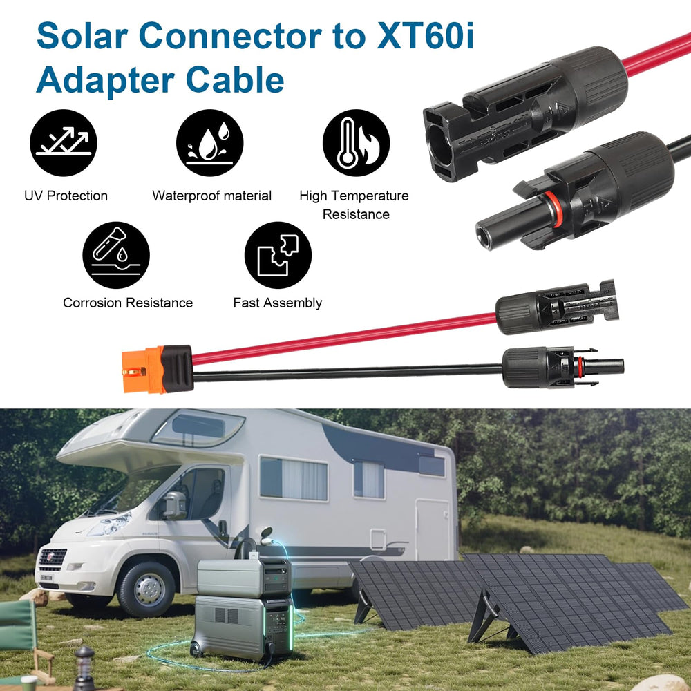MOOKEERF Solar to XT60i Cable displaying PVC sheath