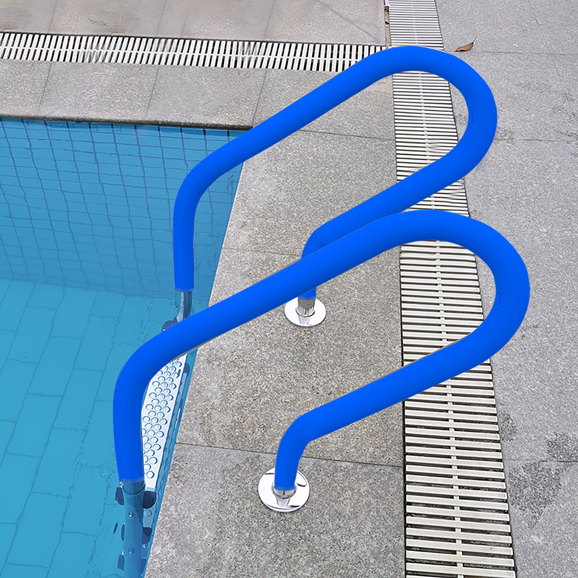 moonoom pool railing cover on a ladder