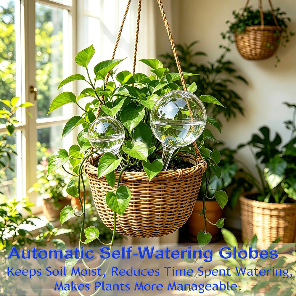 MOONSOUND Plant Watering Globe in a potted plant