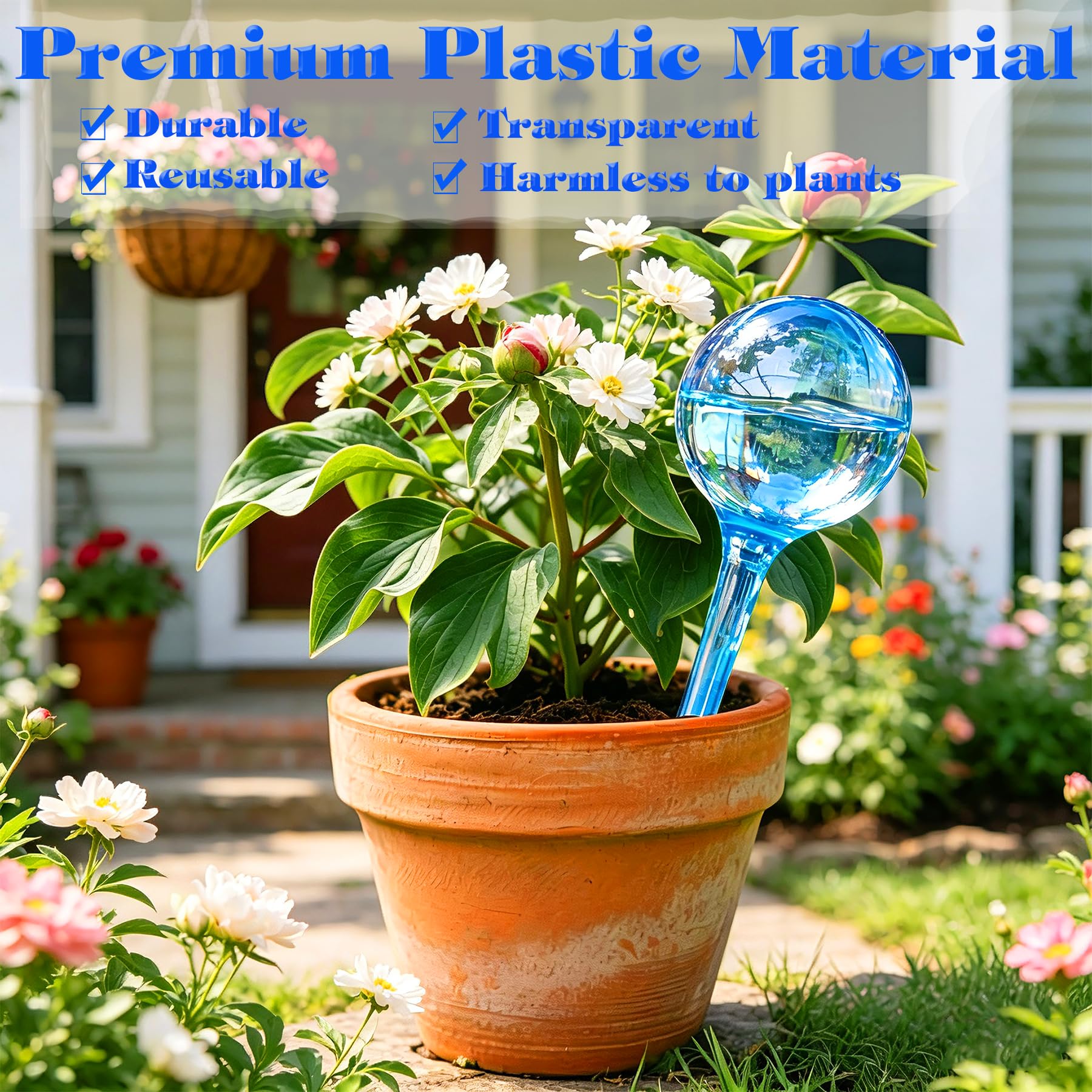 MOONSOUND Plant Watering Globes showing easy installation