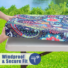 Moosfor picnic table cover set on a picnic table