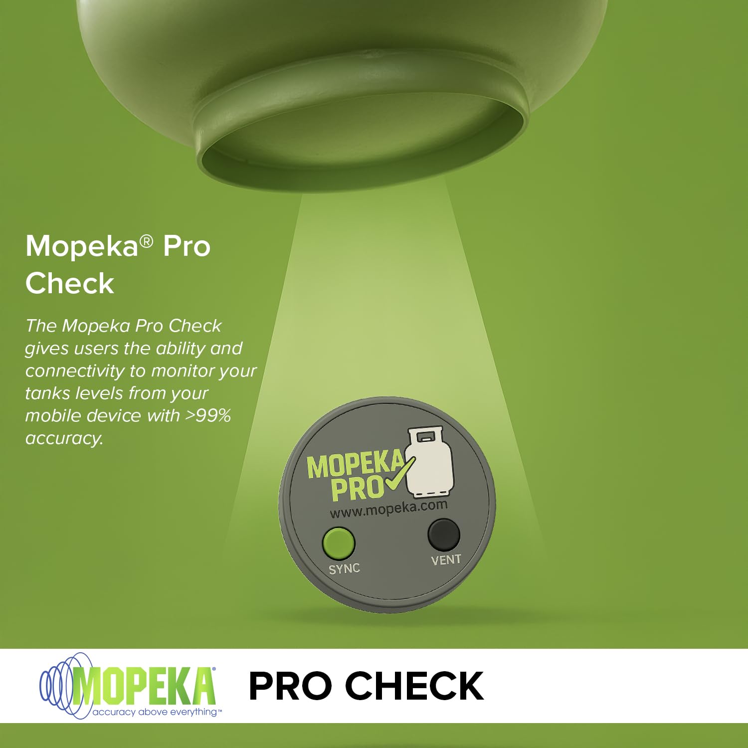 Mopeka Pro Check Bluetooth Propane Tank Sensor side view