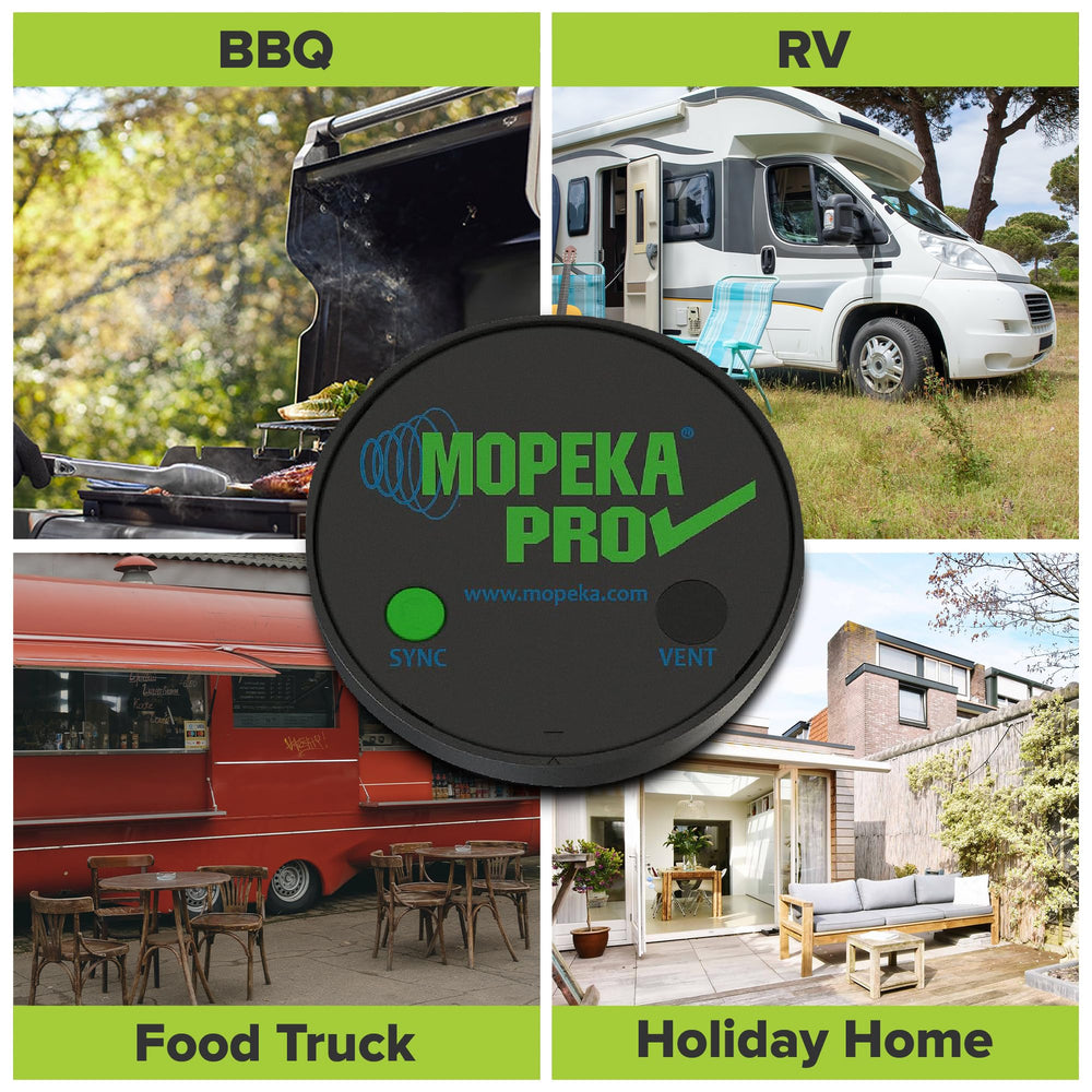 Mopeka Pro Check Sensor with mobile app interface