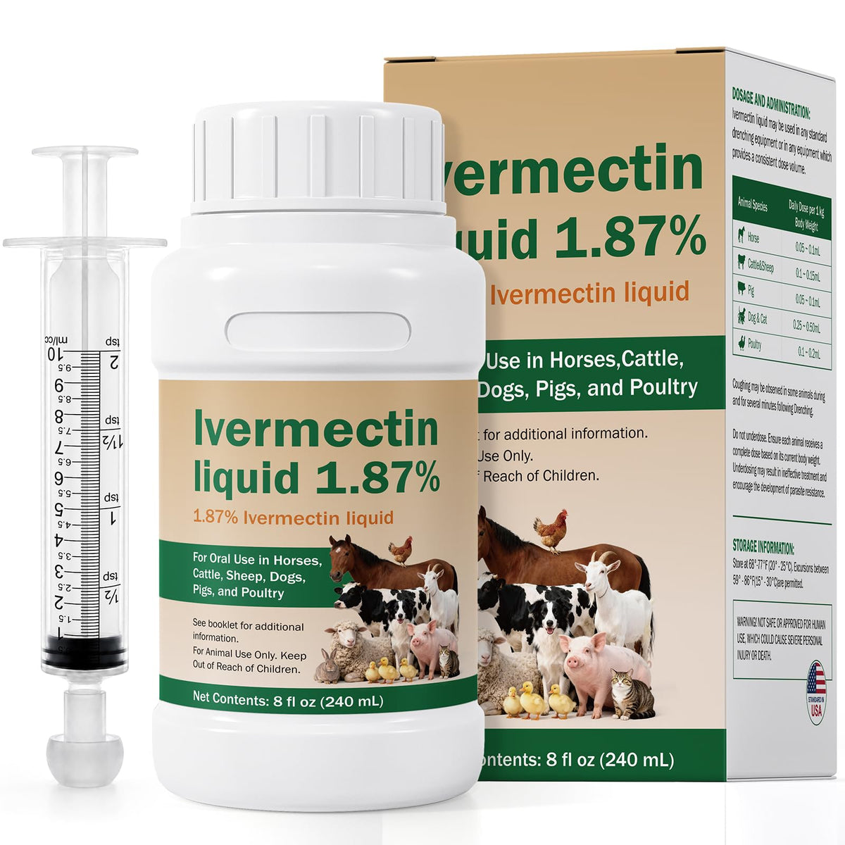 MORF Energy Support Ivermectin Solution 240ml bottle front view