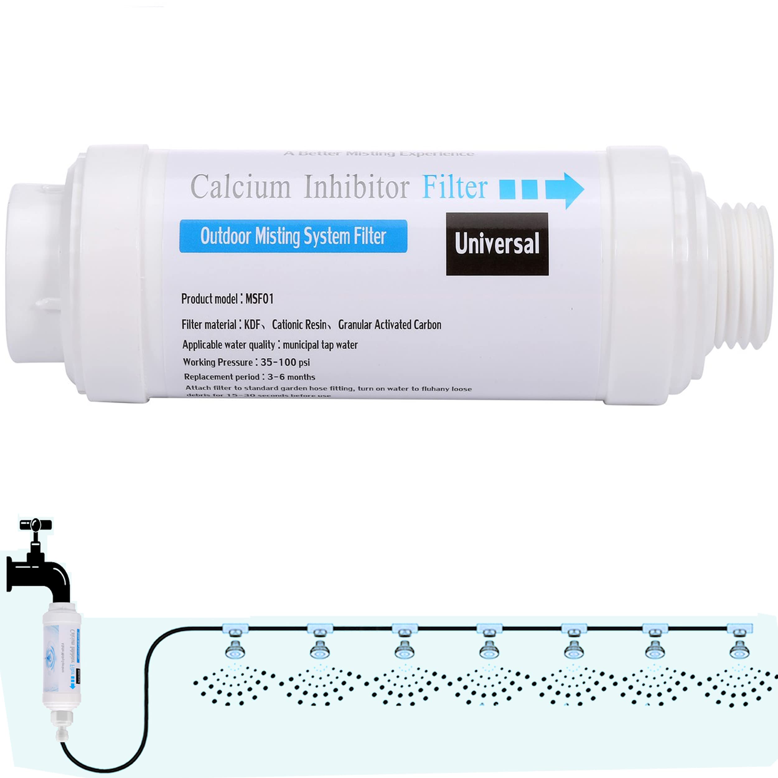 Mornajina Calcium Inhibitor Filter front view with packaging